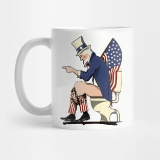 Uncle Sam on the Toilet Mug